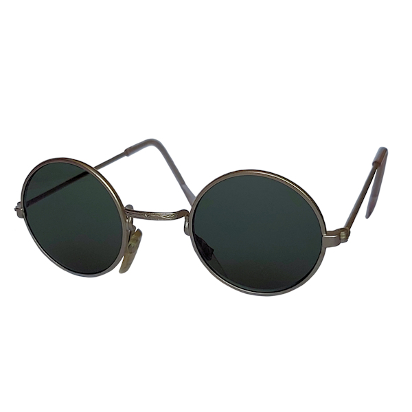 IE 059 Antique silver, Classic metal round sunglasses